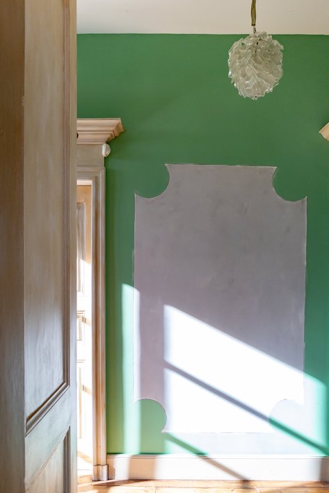 couloir vert et blanc